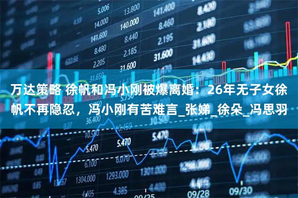 万达策略 徐帆和冯小刚被爆离婚：26年无子女徐帆不再隐忍，冯小刚有苦难言_张娣_徐朵_冯思羽