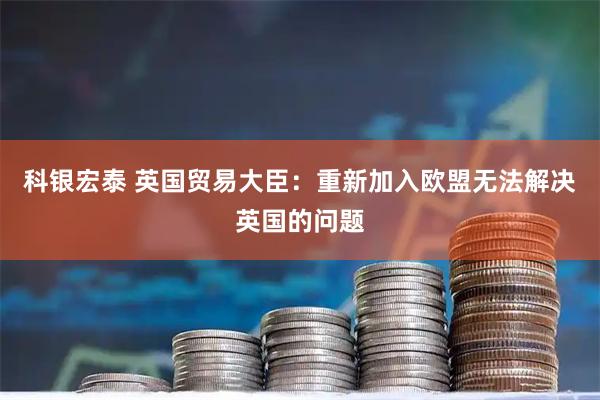科银宏泰 英国贸易大臣：重新加入欧盟无法解决英国的问题