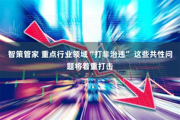 智策管家 重点行业领域“打非治违” 这些共性问题将着重打击